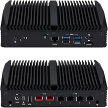 Qotom Fanless Mini PC Q11032H6 Intel Core i3-N355 8 Cores, 2X 10G RJ45, 4X 2.5G Intel LAN, Next-Gen High-Speed Network Appliance Barebone, DDR5 NVMe