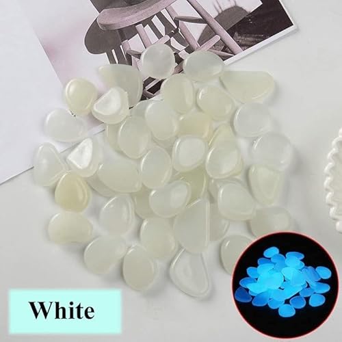 Garten Kieselsteine, leuchtende Kieselsteine, Kieselsteine, 500 Stück, for den Garten, leuchtend leuchtende Steine, Kieselsteine, Steine für Gehwege, Garten, Weg, Terrasse, Rasen, Dekoration, dekora – Bild 3