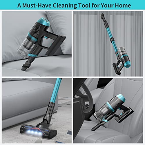 Orfeld Cordless Vacuum Cleaner,24Kpa Powerful Stick Vacuum Cordless Rechargeable,Up To 60 Mins Runtime Lightweight Vacuum,6 In 1 Battery Quiet Vacuum For Hardwood Floor,Carpet,Pet Hair #TOP5