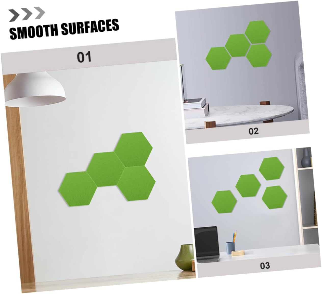24Pcs Felt Bulletin Board Wall Stickers Decorative Memo Notice Boards for Home Office Decor Felt Backgrounds Easy to Use