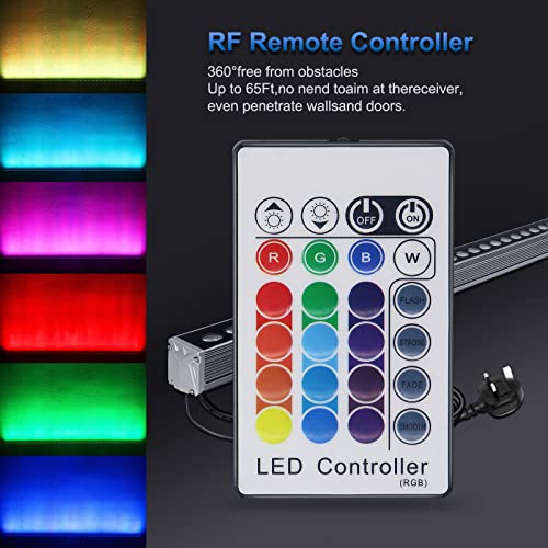 144W RGBW+6000K LED Wall Washer Light Bar, 40" Color Changing Spot Light, Remote Control, Indoor/Outdoor, Wall Mount, Modern Style - Image 3