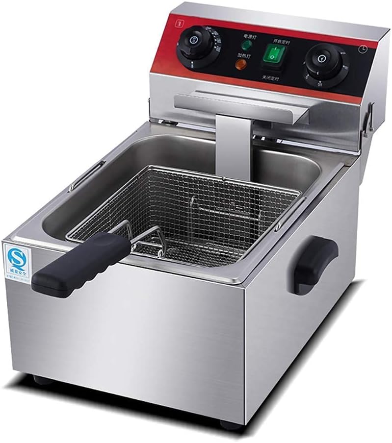 Fat Fryer Basket, Fryer Commercial Stainless Steel Electric Chest Freezer With Oil Separator Valve And Mesh Basket Temperature Control And Automatic Timer - French Fries And Kartof