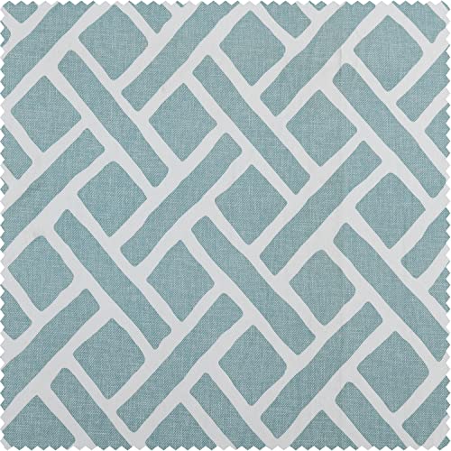 Image of HPD Half Price Drapes Window Valance 50 X 19 Cotton Martinique Printed, PRCT-VLD07B-19, Martinique Aqua