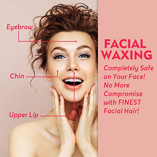 SYNCERITY Wax Warmer Hair Removal Waxing Kit for Women Men with 14.1oz Hard Wax Beads Eyebrows Legs Face Body Bikini Wax Kit with Pre and After Treatment
