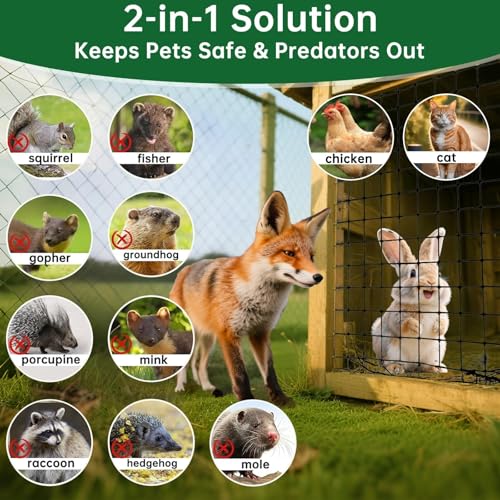 Amagabeli Black Hardware Cloth 1 x 1 inch 36inch x 50ft Heavy Duty PVC Vinyl Coated Wire Mesh Roll Weld Wire Fence Chicken Wire 12 Gauge Garden Fence Chicken Coop Fencing Gopher Rabbit Tree Guard by AMAGABELI GARDEN & HOME - Image 5