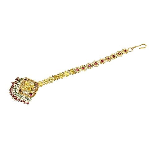 Apoorva Collection 22k (916) Oxidized Gold Maang Tika