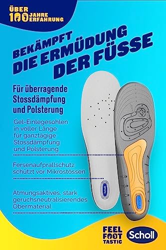 Scholl Gel Activ Work Wkładki do Butów, Pomarańczowy, 40-46.5 EU