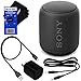 Sony Wireless Portable Bluetooth Speaker (XB10) with Extra Bass & Water-Resistance Design (Black) + USB Charging Cable + Wall Adapter + Aux Cable + HeroFiber Ultra Gentle Cleaning Cloth