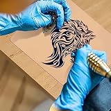 15 Stück Tattoo-Übungshaut,Kunsthaut Zum Doppelseitige,Tattoo Maschine Set