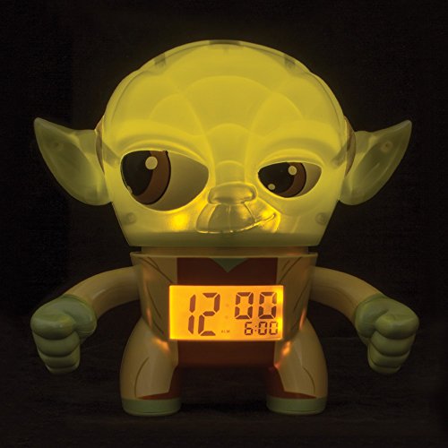 image for BulbBotz Star Wars 2020206 Yoda Kids Light up Alarm Clock | Green/Brow