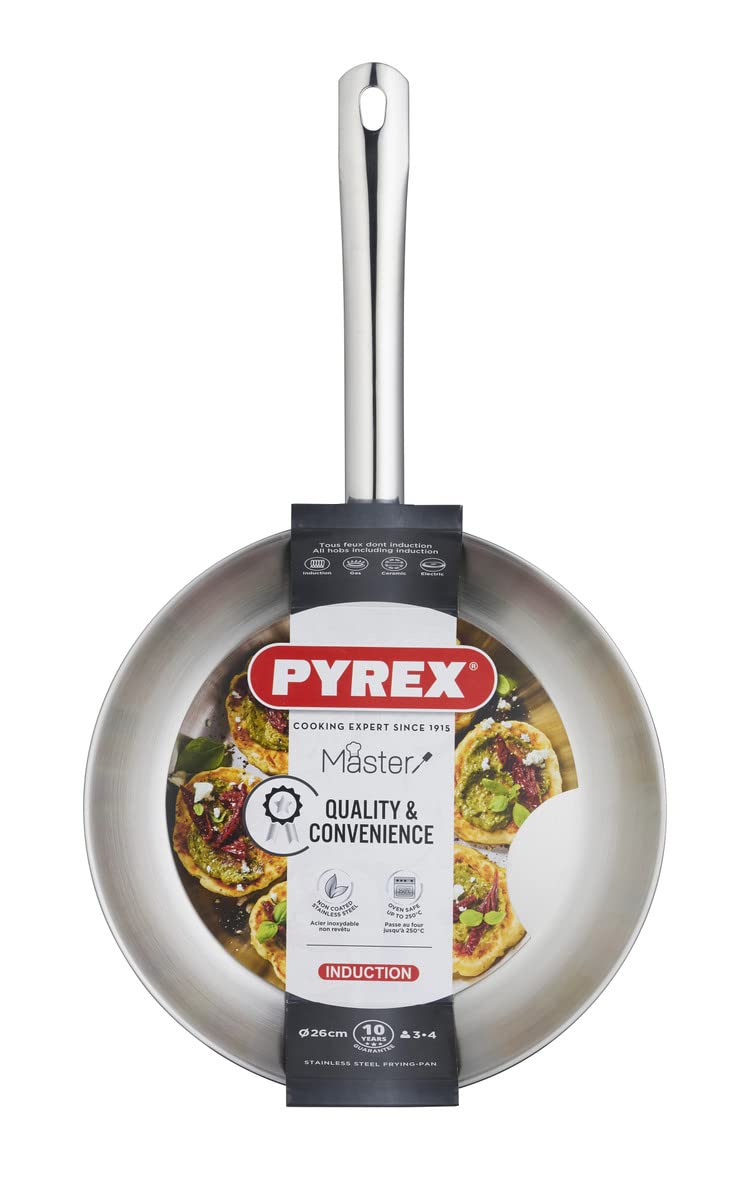 Pyrex Silver 26Cm Stainless Steel Frying Pan