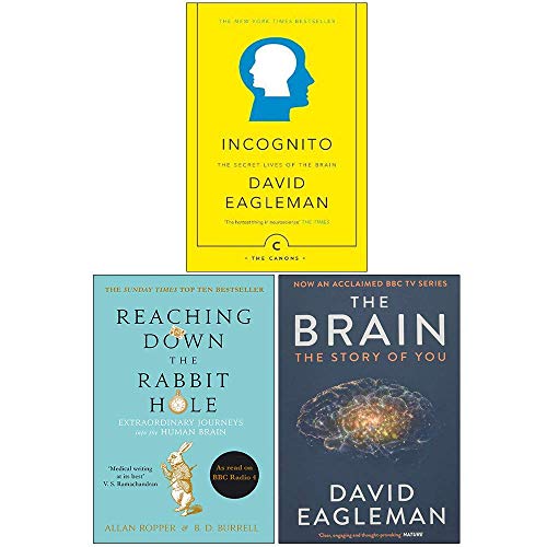 Incognito The Secret Lives of The Brain, Reaching Down The Rabbit Hole, The Brain The Story of You 3 Books Collection Set