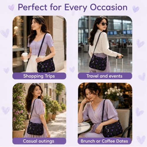 Image of MOCA Womens Nylon Crossbody Sling Bag for Women - Lightweight, Durable, Stylish Shoulder Bag for Teens, Women Office, Travel & Everyday Use