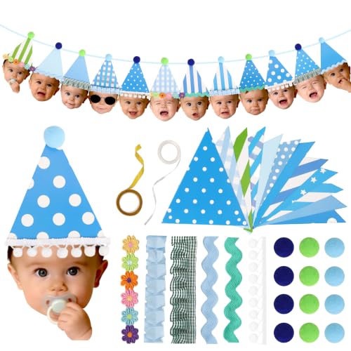 DIY Birthday Face Banner Craft Kit Fun to Be One Birthday Decorations by JOYENBOOM - Used condition - US$12.40