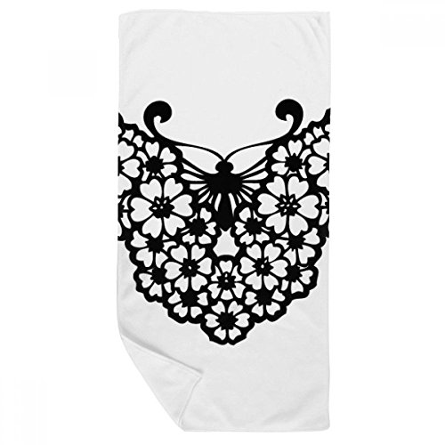 Serviette de bain papillon 35x70 cm drap de douche doux multicolore - 2