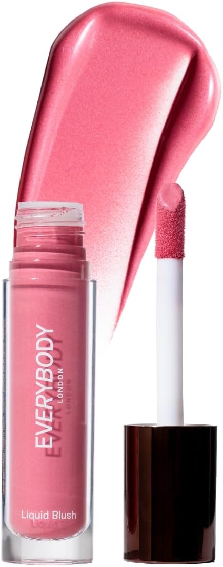 EVERYBODY LONDON Róż do policzków w płynie, Liquid Blush, intensywny kolor i blask, lekka formuła, efekt promiennej i zdrowej skóry, 10ml (Rose Kiss)