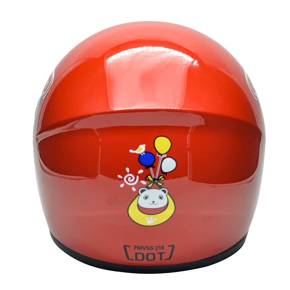 Casco De Motocicleta De La Infancia, Ciclomotor para Muchachos Niños De Childs, 3 Colores Deseo Choice (Red)