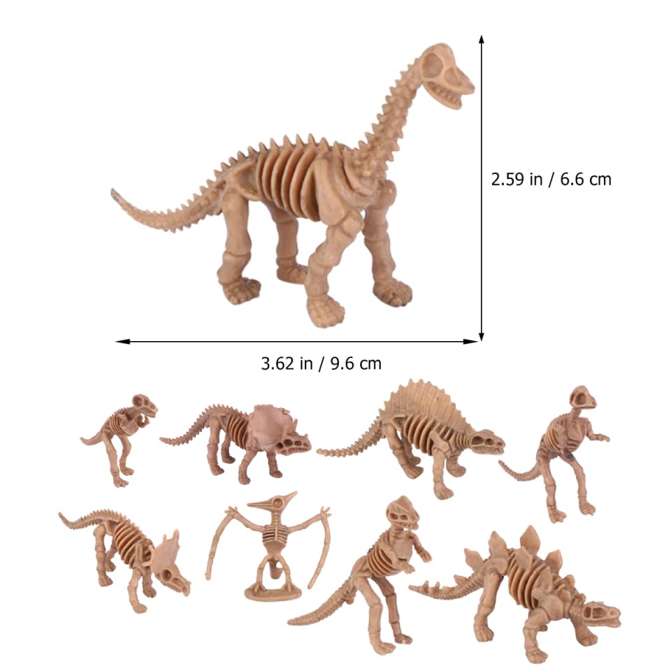 GALPADA Simulation Dinosaur Toy 12Pcs Plastic Skeleton Model Educational Dinosaur Decor for Kids Halloween Pretend Play and Collection - Image 3