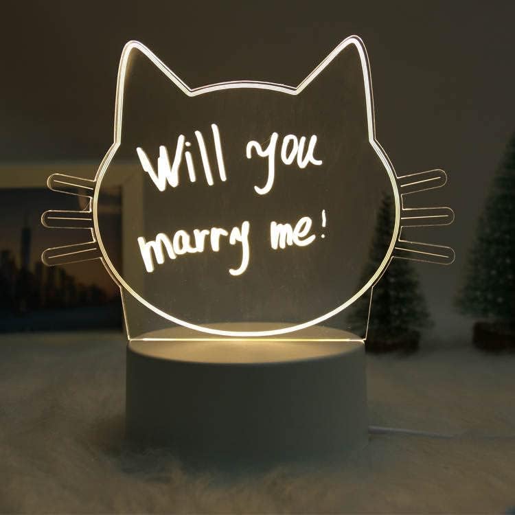 Personalised Gifts Message Dry Erase LED Lamps Friendship Best Friends Women Men Bestie BFF Birthday Unique Work Desk Daily Notes Message Board Surprise Thoughtful Special Reminder Boards Acrylic…