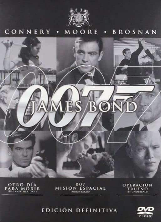 James Bond 007 Sean Connery Roger Moore Pierce Brosnan DVD Collection Volume 4 - Die Another Day Moonraker Thunderball Spanish Artwork