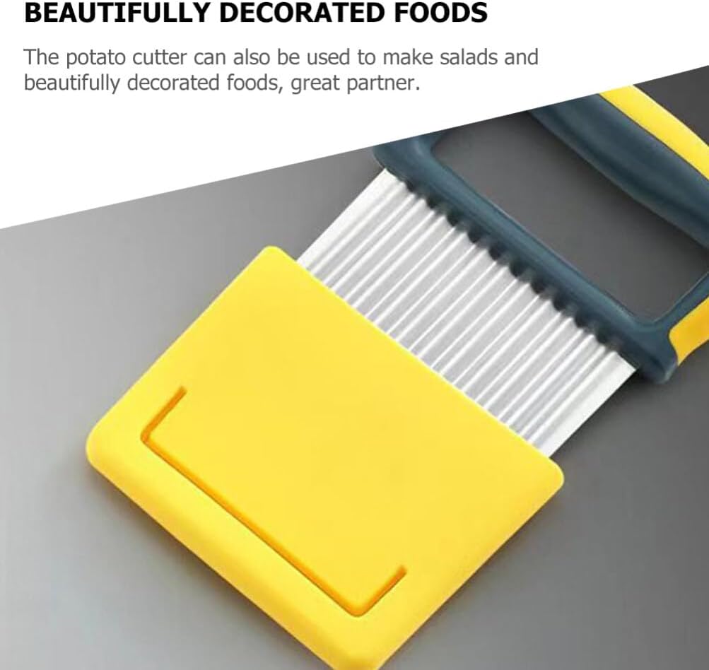 2pcs Stainless Steel Potato Crinkle Cutter for Salads and Chips