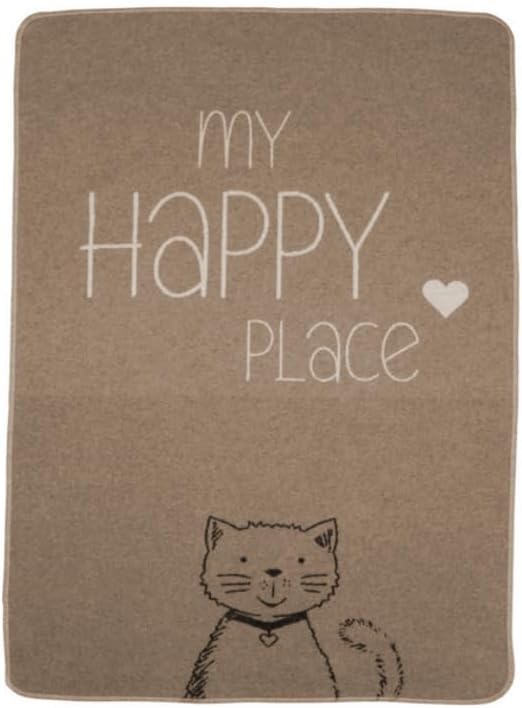 SMOKE MY HAPPY PLACE CAT PET BLANKET 70 X 90 CM
