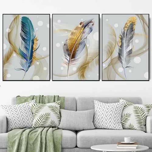 Images pour salon : habillez un grand mur vide avec ce triptyque moderne 80x120