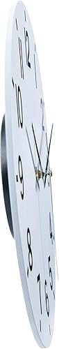 Miniatura 6 de HZDHCLH Reloj de pared de 8 pulgadas, silencioso, sin tictac, funciona con pilas, de madera blanca, moderno, movimiento de barrido, decorativo,
