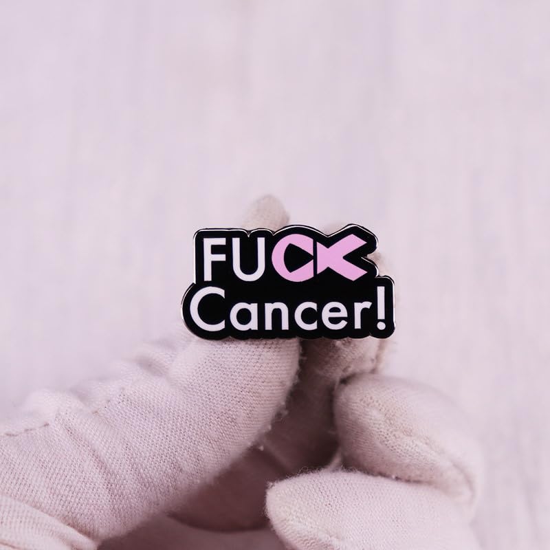 Image of Breast Cancer Awareness Pink Ribbon Rhinestone Brooch Pins, Faith Hope Love Fight Pray Lapel Pins, Pink Crystal Support Jewelry for Women