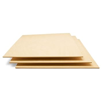 3 mm 1/8 x 12 x 24 InchPremium Baltic Birch Plywood, Box of 6 B/BB Birch Veneer Sheets, Perfect for Laser CNC Cutting and Wood Buring Projects by Woodpeckers