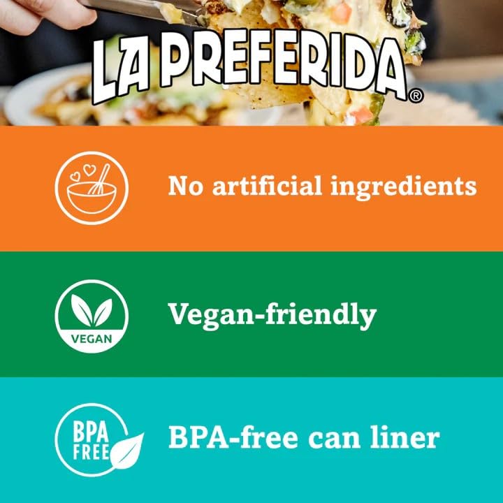 Image of La Preferida Refried Black Beans, Mexican Style Side Dish, Ready to Eat Mexican Food, Low Fat Traditional Recipe, Authentic Flavor, 16 Ounce (Pack of 12)