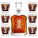 Maverton Ensemble de Carafes Personnalisés a Whisky Rhum Cognac Avec 6 Verres a Whisky Gravés - 700 ml Service Universel Verre Whisky et Carafe - Oncle