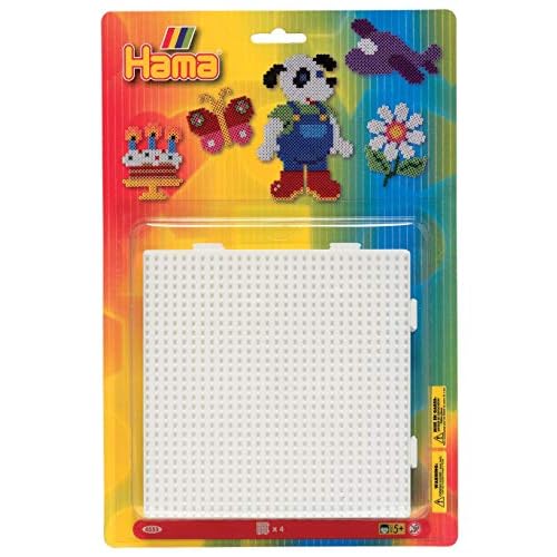 Hama 4553 - Stiftplatten zum Zusammenstecken, quadratisch, 4 Set, weiß