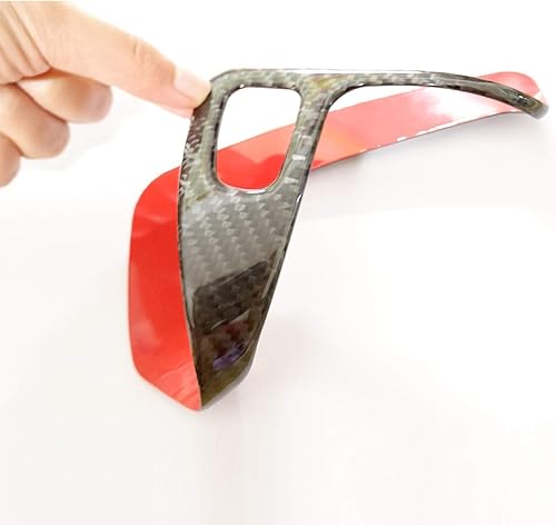 Miniatura 6 de Adhesivo de fibra de carbono suave para caja de cambios de coche, perilla de cambio, marco de marco, ajuste interior compatible con BMW E90 E92 E93