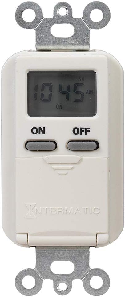 Intermatic EI500LAC 7-Day Single-Pole Digital Time Switch, Light Almond