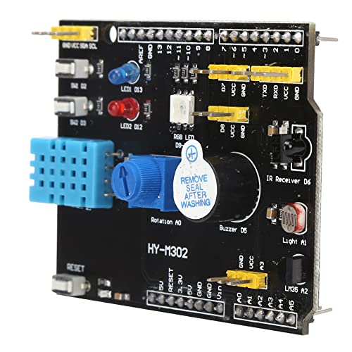 Expansion Board 9 in 1 Multifunction LM35 Temperature Humidity Sensor with LED Infrared Button Module for Computer Accessories