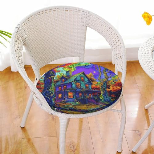 Housse de siège de chaise ronde lavable pour protéger et décorer