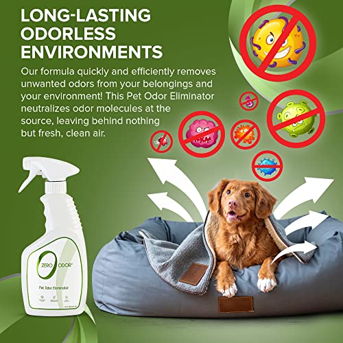 Zero odor - pet odor eliminator - permanently eliminate air & surface odors – patented molecular technology best for carpet, furniture, pet beds - smell great again (over 400 sprays per bottle) 8 Zero odor - pet odor eliminator - permanently eliminate air & surface odors – patented molecular technology best for carpet, furniture, pet beds - smell great again (over 400 sprays per bottle) - image 9