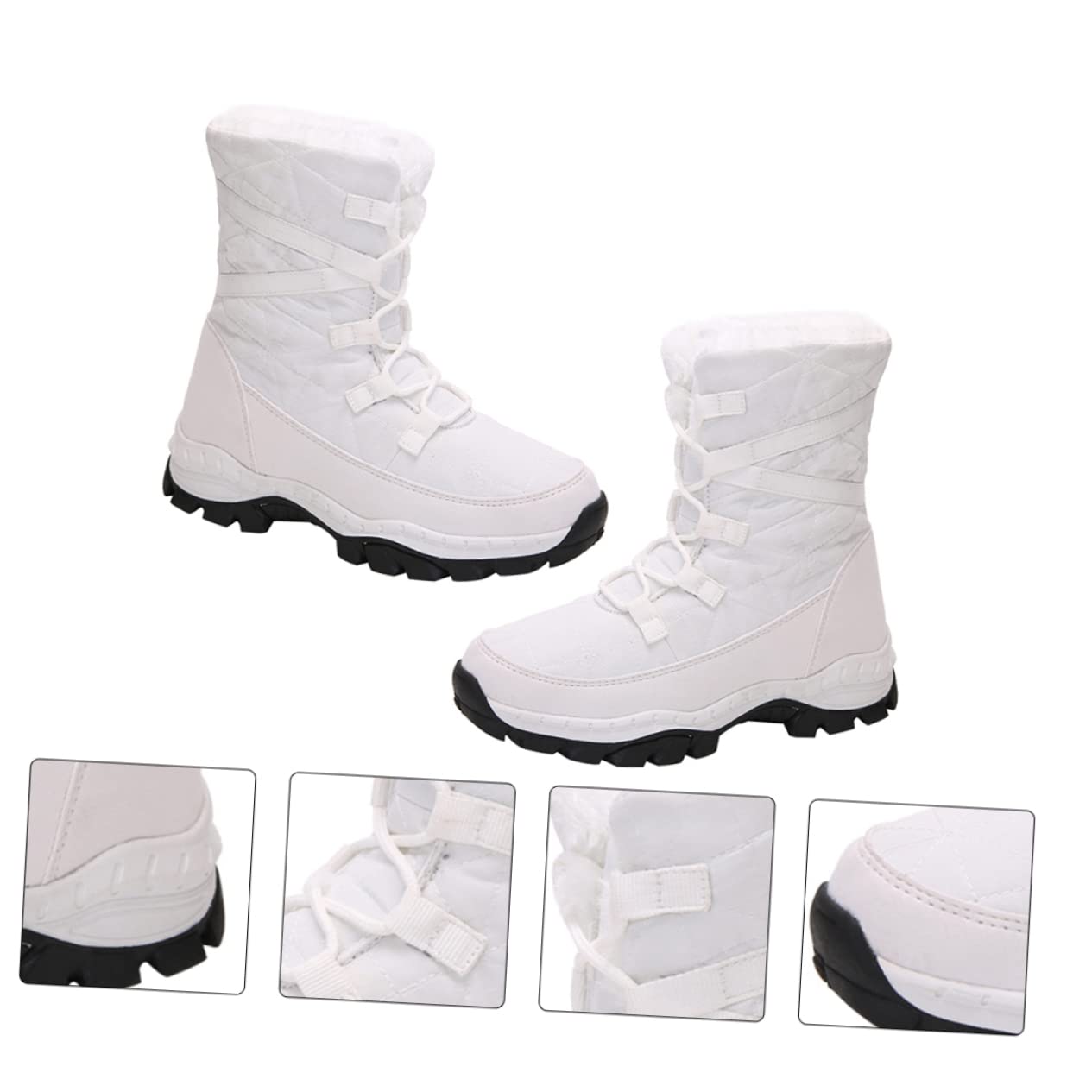 SOIMISS botas de nieve escarpines mujer bota mujer shoes de zapaos ines de nieve con forro de felpa ines de e as comodas as calientes de Black