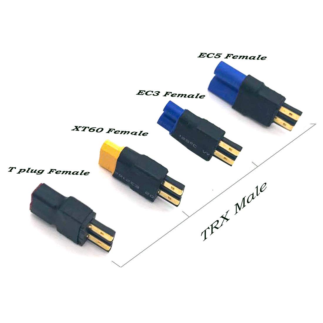 Amass XT60 mâle à Dean T/ EC3/ Traxxas/Big Tamiya Femelle Adaptateur Prise | XT60 (mâle) à Deans T / EC3 / Traxxas/Big Tamiya (Femelle) Adaptateur convertisseur de Prise de Courant pour Batterie