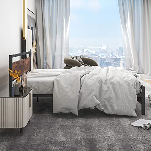 BOFENG Full Size Bed Frame with Wood Headboard,Heavy Duty Platform Bed Frame Full with Storage No Box Spring Needed,Reinforced Steel Slats Support,Mattress Foundation,Rustic Brown - Image 5