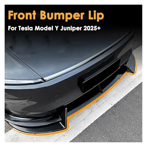 Kit parachoques delantero con divisor ABS negro para Tesla Model Y Juniper 2025 4