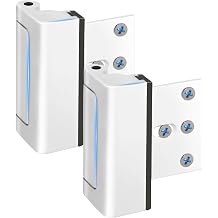 2 Pack Home Security Door Lock Reinforcement, Childproof Door Reinforcement Lock Withstand 800 lbs for Inward Swinging Door, Door Security Lock to Prevent Unauthorized Entry, White