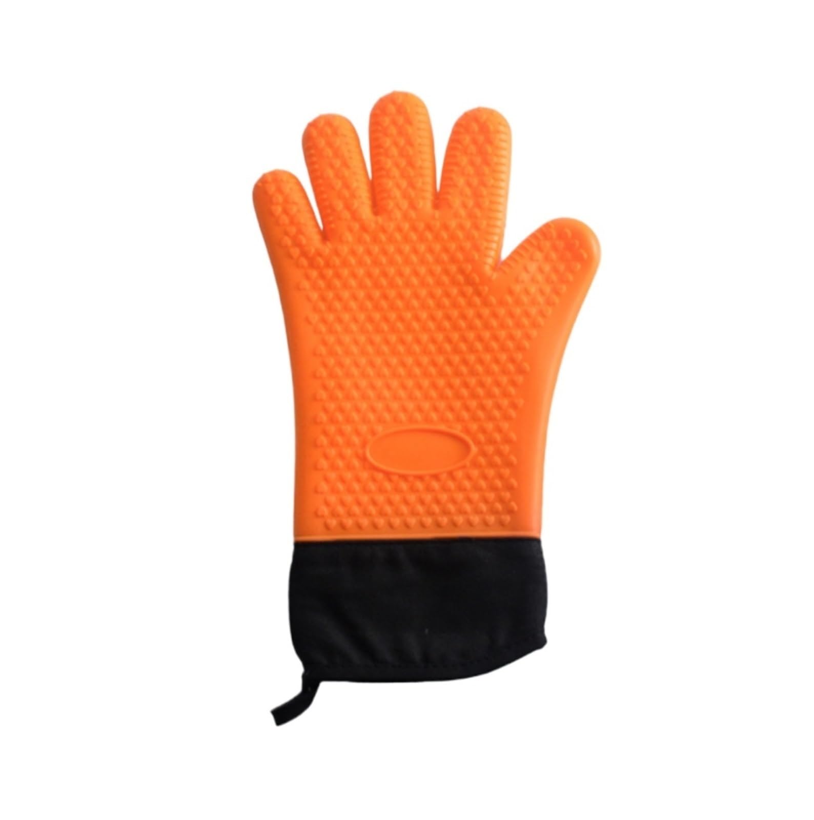 Manoplas Horno, 1 Par De Guantes For Asar Silicona Resistentes Al Calor, For Horno con Capa Interior Algodón Cocinar Barbacoa(Oranje)