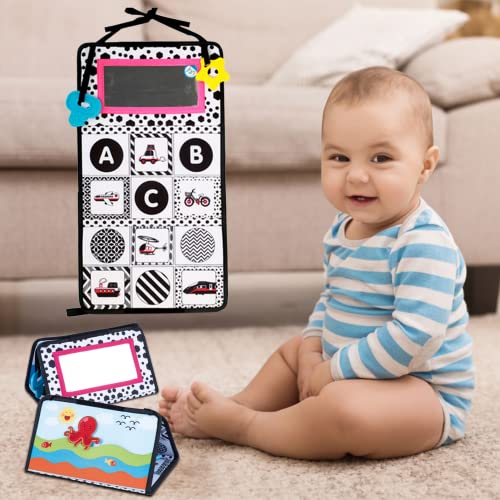 Baby Mirror Toys | Fun Cognitive Folding Album Cloth Book Floor Mirror - Baby Mirror Toys for Tummy