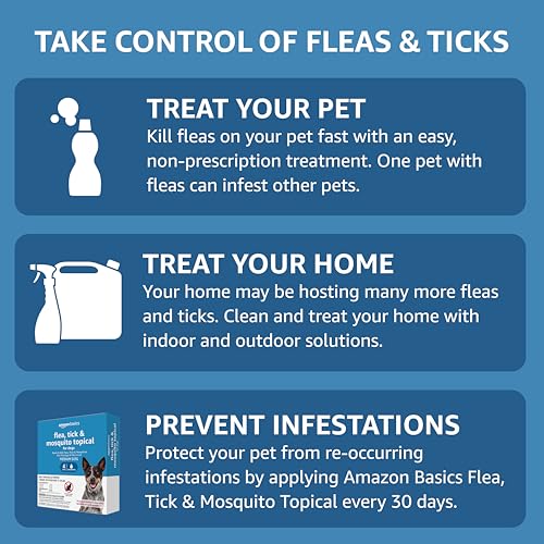 Amazon Basics Flea, Tick & Mosquito Topical Treatment for Medium Dogs (11-20 pounds), 6 Count (Previously Solimo) - Thumbnail 5