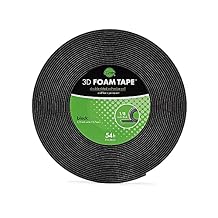 iCraft 5611 3D Foam Tape Jumbo Rolls, Black, 1/8 inch; 54 feet