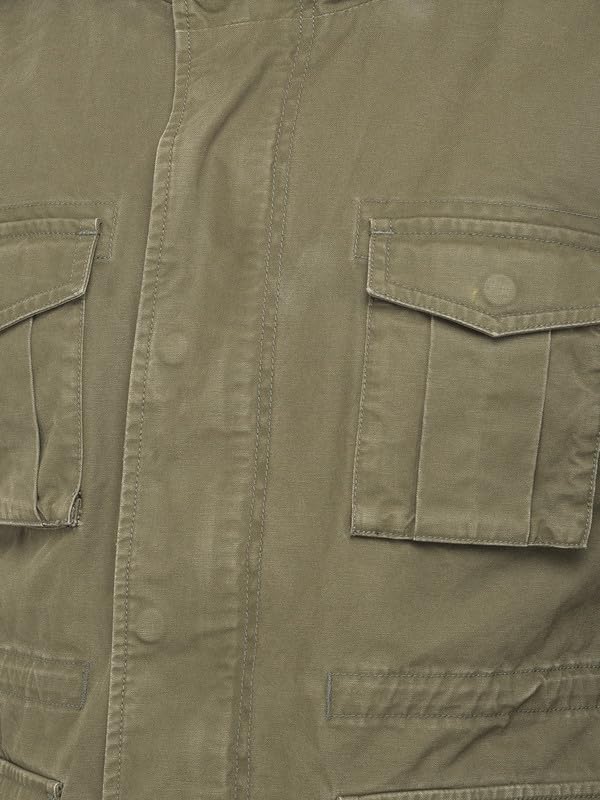 Image of Woodland Men Long Sleeves Open Front Regular Fit Polyester Standard Length Jackets