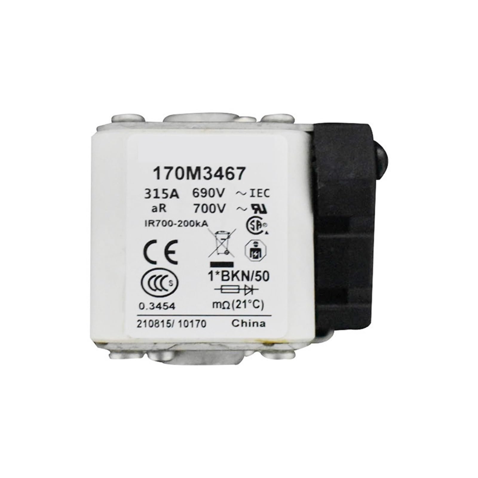 Fusible rápido 170M3467 con respuesta de interrupción ultraprecisa