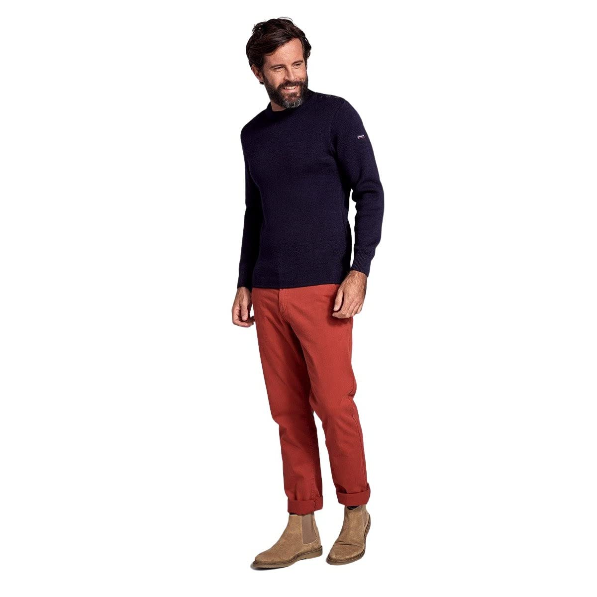 Armor Lux Men's Fouesnant Sweater, Dark Blue, 4XL